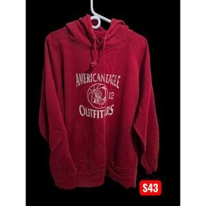 S43 American Eagle Outfitters 
Red Hoodie sweatshirt 
Large Preloved
